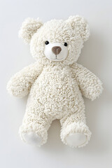 Obraz premium White teddy bear toy, isolated on white background