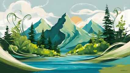 beautiful mountain nature