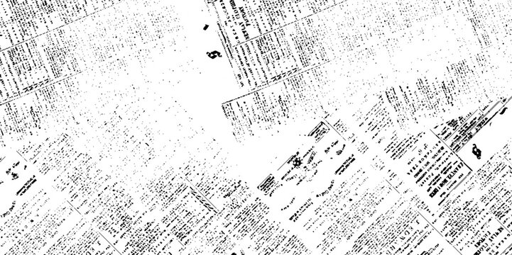 Rough vector background abstract grunge texture old vintage newspaper. Vector white and black newspaper paper grunge pattern old aged texture.	
