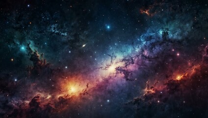 Fototapeta premium Space galaxy background.