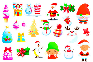 Cute Christmas theme with many ornaments
