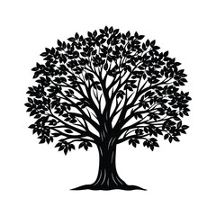 Obraz premium Halloween tree silhouette vector