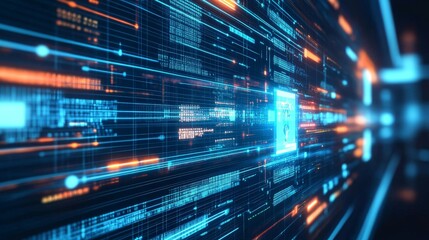 Fototapeta premium Futuristic Advertising Campaign on Computer Screen