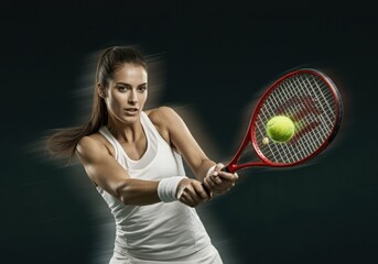 woman playing tennis