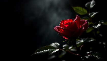 Fototapeta premium rose on black