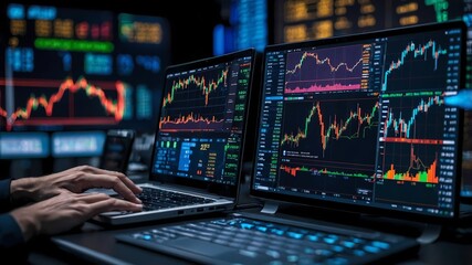 Fototapeta premium stock market graph