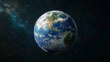 Obraz premium Earth Globe Low Poly Art Illustration 3D Polygonal Planet