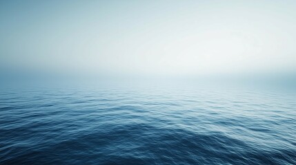 Fototapeta premium Calm Blue Sea and Sky with Gentle Waves
