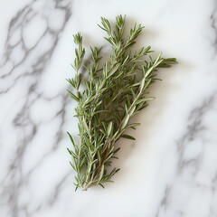Vintage-style basket filled with fresh mint, parsley, and dill, resting on a wooden table. Some herbs spill out, creating a natural vibe, with warm lighting highlighting their textures 