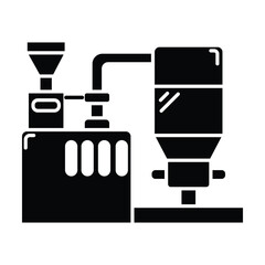 industrial machinery icon vector on white background