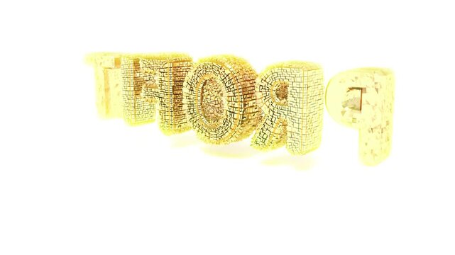 Gold text profit finance luxury bg able to loop endless 4k