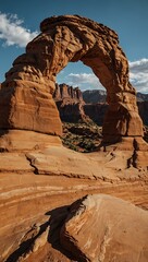 Stunning view of Delicate Arch, Arches National Park.