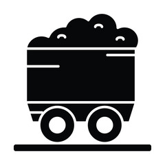 Heavy metal trucks icon vector on white background
