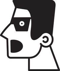 Amazed Man Avatar Illustration
