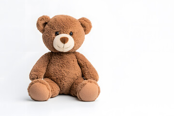 Obraz premium Teddy bear toy, isolated on white background