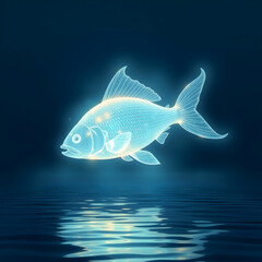 Surreal Fantasy iPhone Wallpaper with Giant Ethereal Fish Swimming