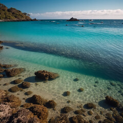 K&uuml;sten - Spiegelglatte Lagune unter strahlend blauem Himmel