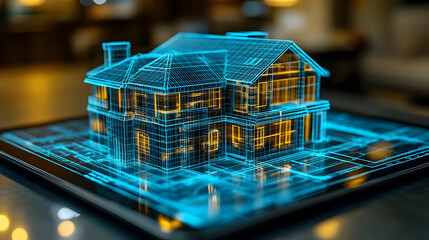 Digital House Design:  Visualizing Future Homes with 3D Models,  Innovative Architecture.
