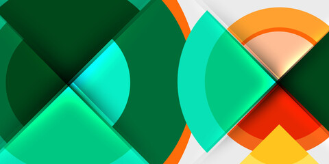 Obraz premium Target circle geometric abstract shapes. Vector Illustration For Wallpaper, Banner, Background, Card, Book Illustration, landing page