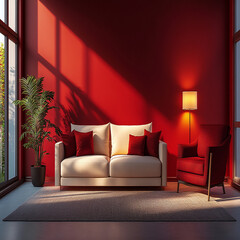 Luxury modern living room interior design featuring elegant sofas, artistic decor, and stylish lighting setups.