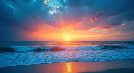 Obraz premium sunset over the sea