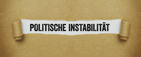 Braunes zerissesnes Papier - Politische Instabilität