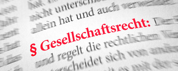  Wörterbuch mit dem Begriff Gesellschaftsrecht