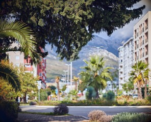 Obraz premium autumn street view of the city of bar