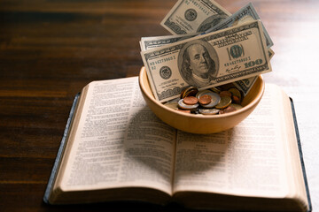 Idea of giving tithe as an offering to charity filled him with hope and peace, as he donated money...
