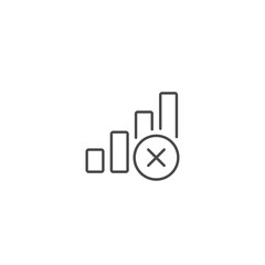 No signal icon template vector illustration