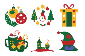 Christmas-products --real-and-art silhouette vector art illustration