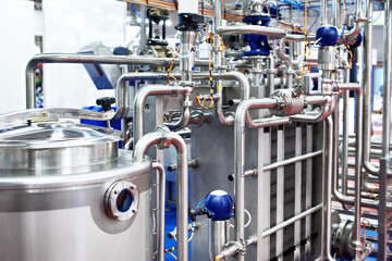 Metal pipeline and valves industrial
