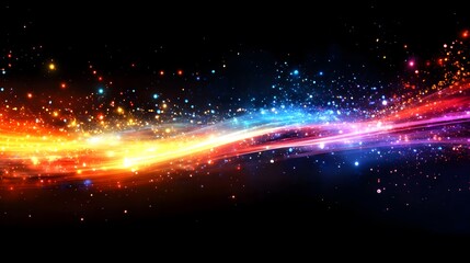 Obraz premium Glowing stars illuminate the vast expanse of the cosmic night sky