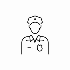 policeman guard icon sign vector