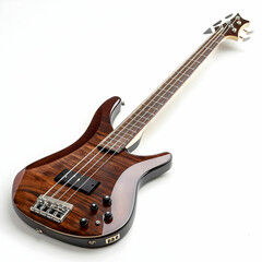 Fototapeta premium A polished bass guitar with a deep body and long neck