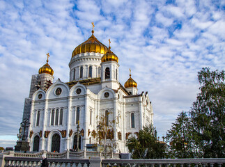 Cathedral of Christ the Saviour Moscow, Russia. It was built by the decree of Alexander I after Napolean invasion of 1812 AD to signify gratitude to Divine Providence for saving Russia from the doom