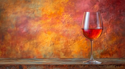 A glass of red wine sitting on top of a table