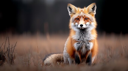 Obraz premium Wild red fox in natural habitat wildlife photography forest close-up nature conservation