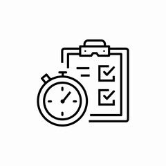 check list clipboard time icon sign vector