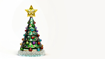 christmas tree made out of glass