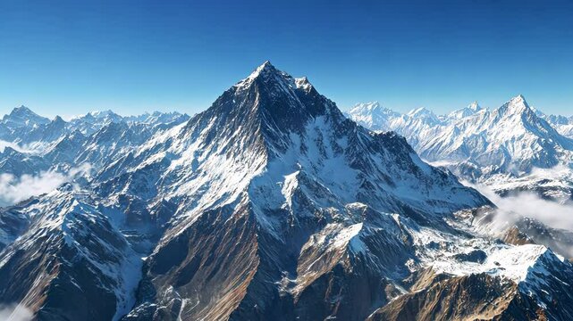 drone shot of mountain