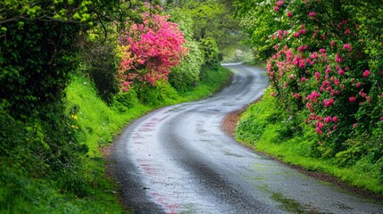 Fototapeta premium winding road in the forest