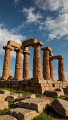 Temple of Heracles in Agrigento, Sicily, Italy.