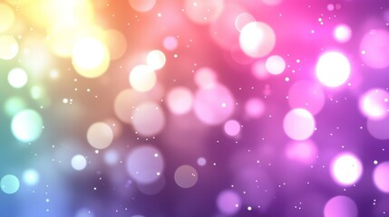 Obraz premium a vibrant and colorful background with bokeh lights, creating a beautiful and mesmerizing effect The colors are bright and vivid, with a mix of blues, greens, yell