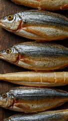 Obraz premium Three dried fish.