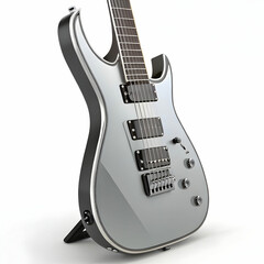 Fototapeta premium A modern electric guitar with a sleek design and metallic finish,