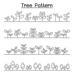 Little Tree pattern Landscape , shrub background vector llustration graphic design