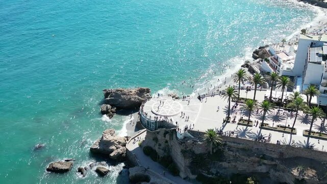 Scenic View of Balc&oacute;n de Europa and Mediterranean Coastline