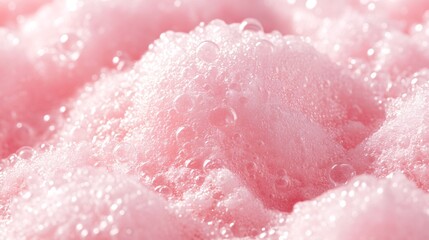 Fototapeta premium Vibrant Close-Up of Pink Tapioca Bubbles with Popping Effect
