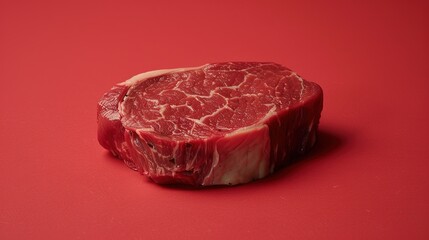 A close-up of a steak